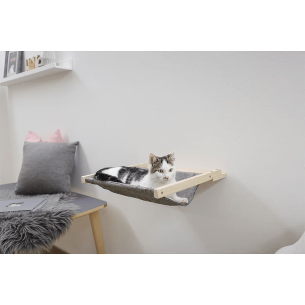 Kerbl Wall-Mounted Cat Hammock Tofana 45x40 cm Grey 81544