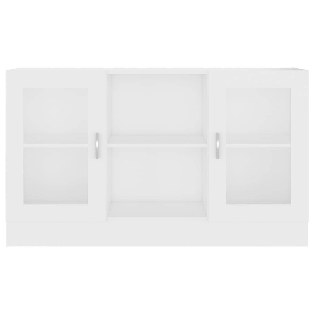 vidaXL Vitrine Cabinet White 120x30.5x70 cm Engineered Wood