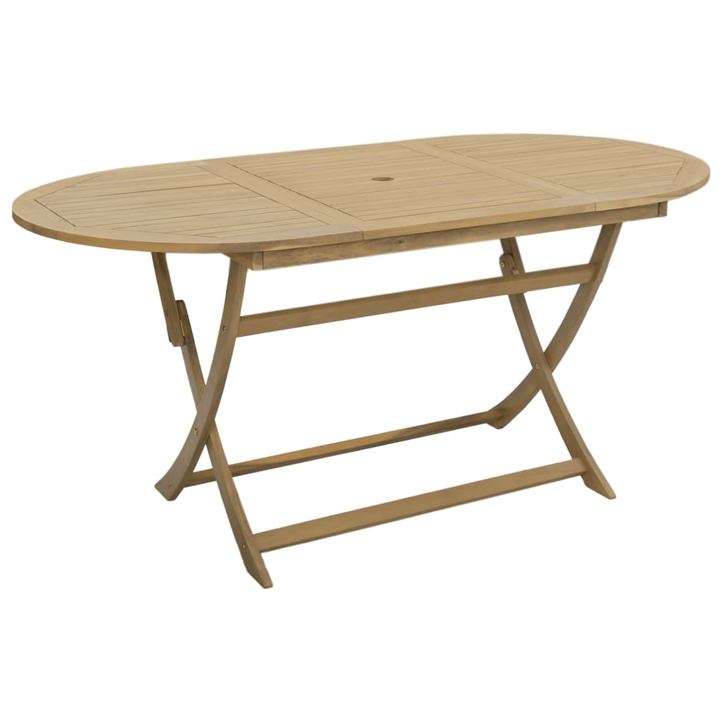 vidaXL Folding Garden Table 160x85x75 cm Solid Wood Acacia