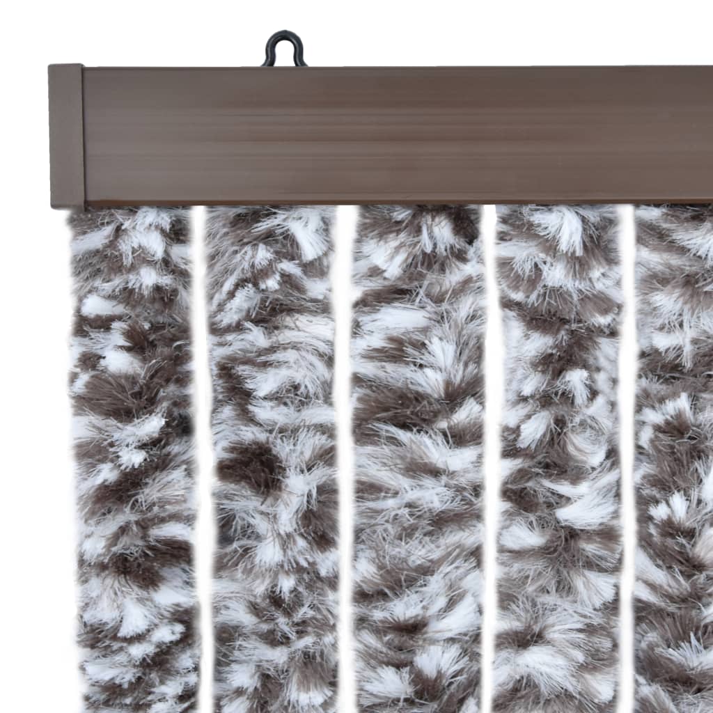 vidaXL Insect Curtain Brown and Beige 90x200 cm Chenille