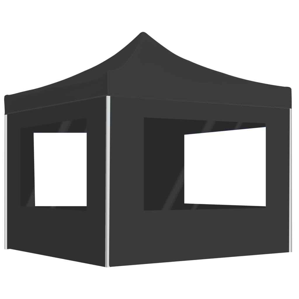 vidaXL Professional Folding Party Tent with Walls Aluminium 2x2 m Anthracite