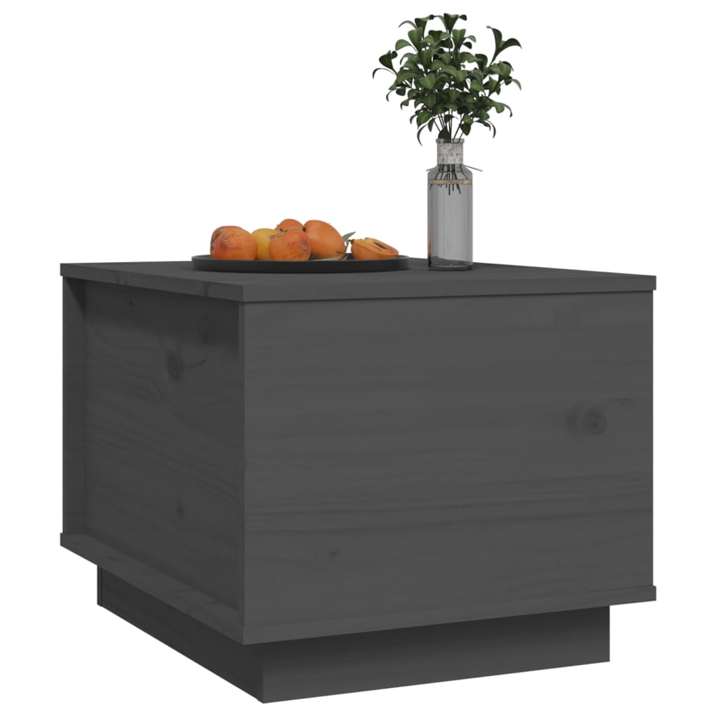 vidaXL Coffee Table Grey 40x50x35 cm Solid Wood Pine