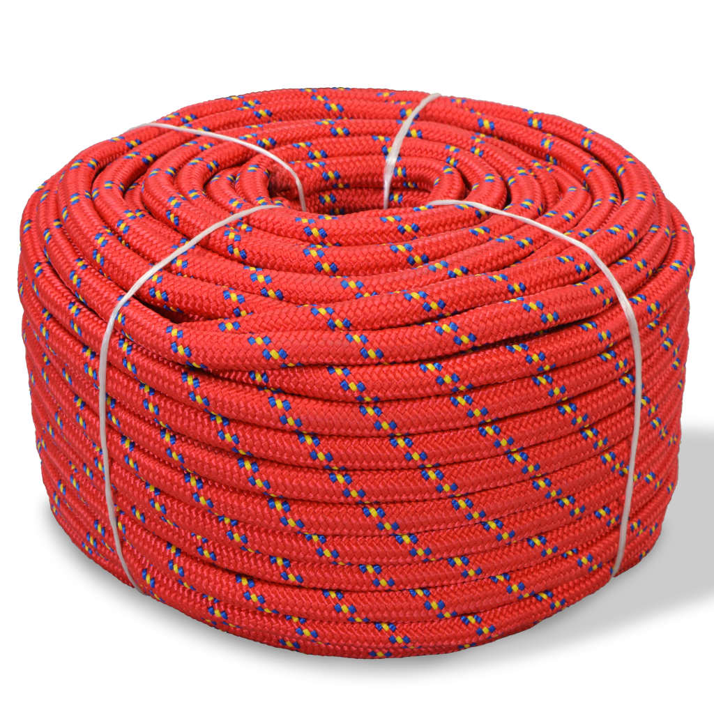 vidaXL Marine Rope Polypropylene 16 mm 250 m Red