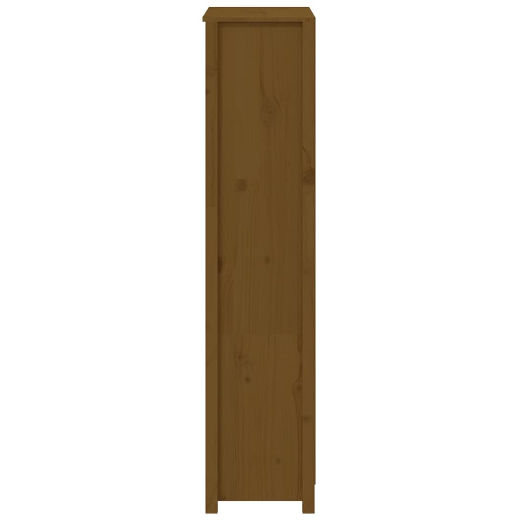 vidaXL Highboard Honey Brown 80x35x154 cm Solid Wood Pine