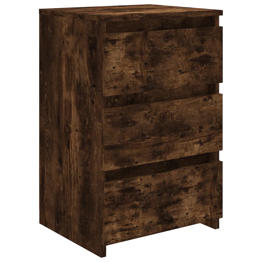 vidaXL Bed Cabinets 2 pcs Smoked Oak 40x35x62.5 cm Engineered Wood