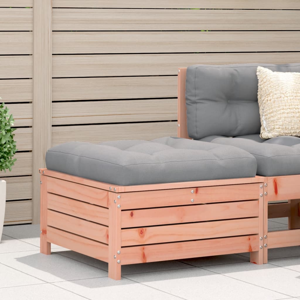 vidaXL Garden Footstool with Cushion Solid Wood Douglas