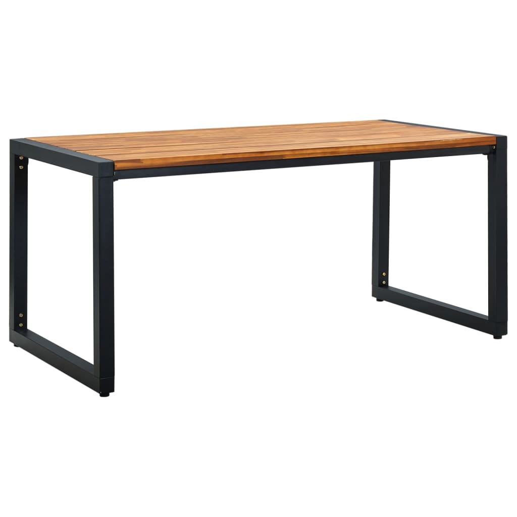 vidaXL Garden Table with U-shaped Legs 160x80x75 cm Solid Acacia Wood
