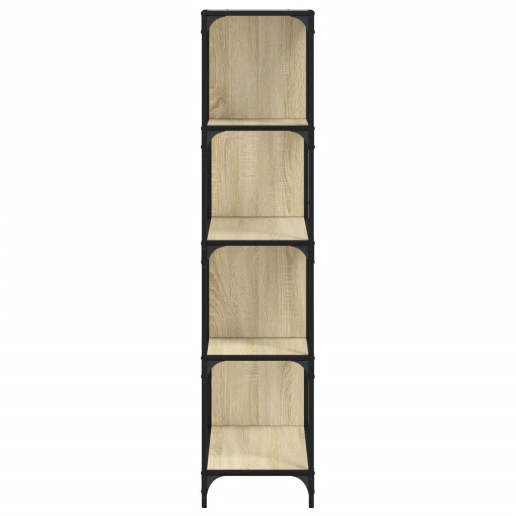 vidaXL Bookcase 4-Stair Sonoma Oak 139x33.5x149 cm Engineered Wood
