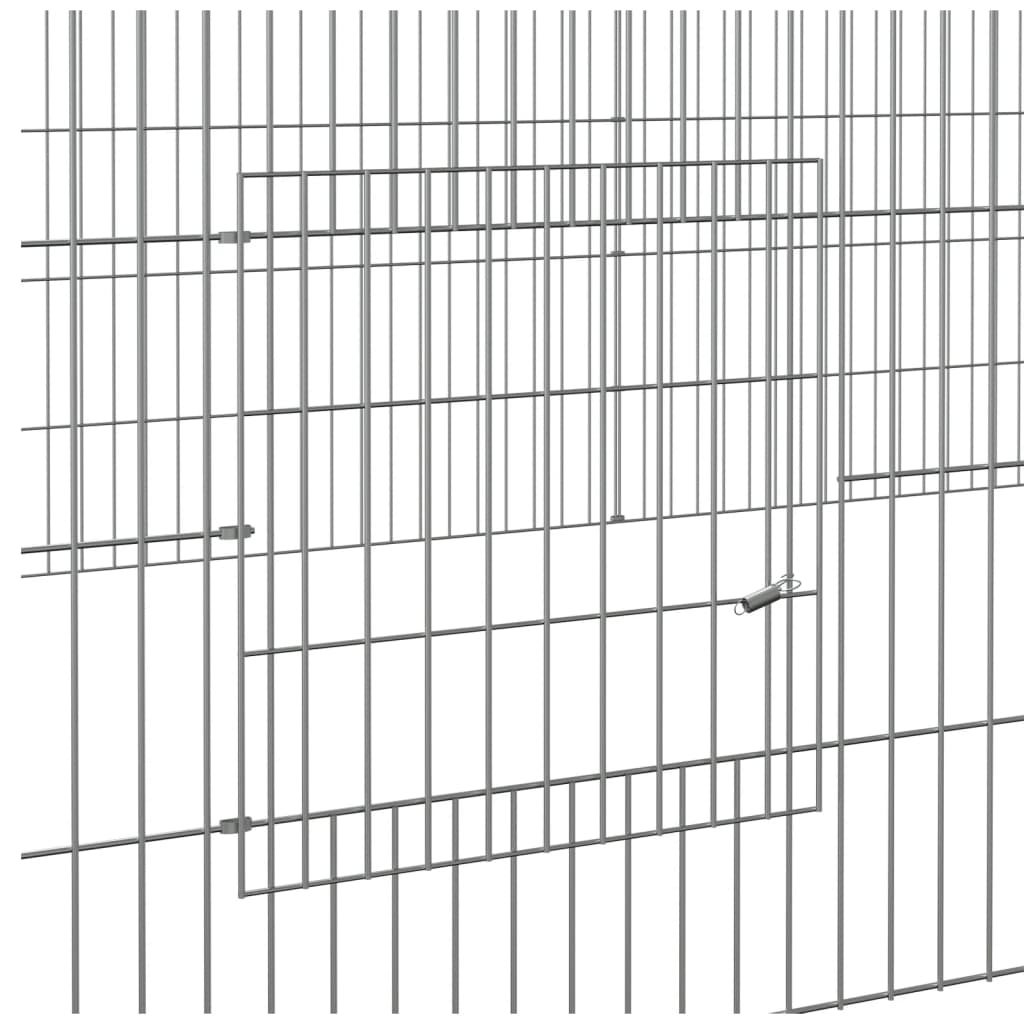 vidaXL 5-Panel Rabbit Cage 541x109x54 cm Galvanised Iron