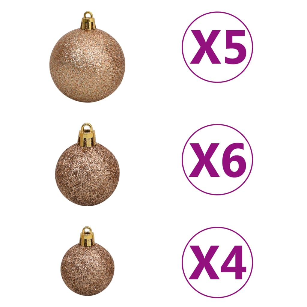 vidaXL Artificial Pre-lit Christmas Tree with Ball Set 180cm 564 Branches