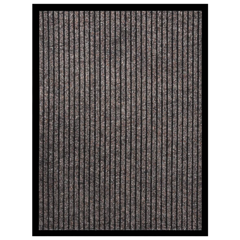 vidaXL Doormat Striped Beige 60x80 cm