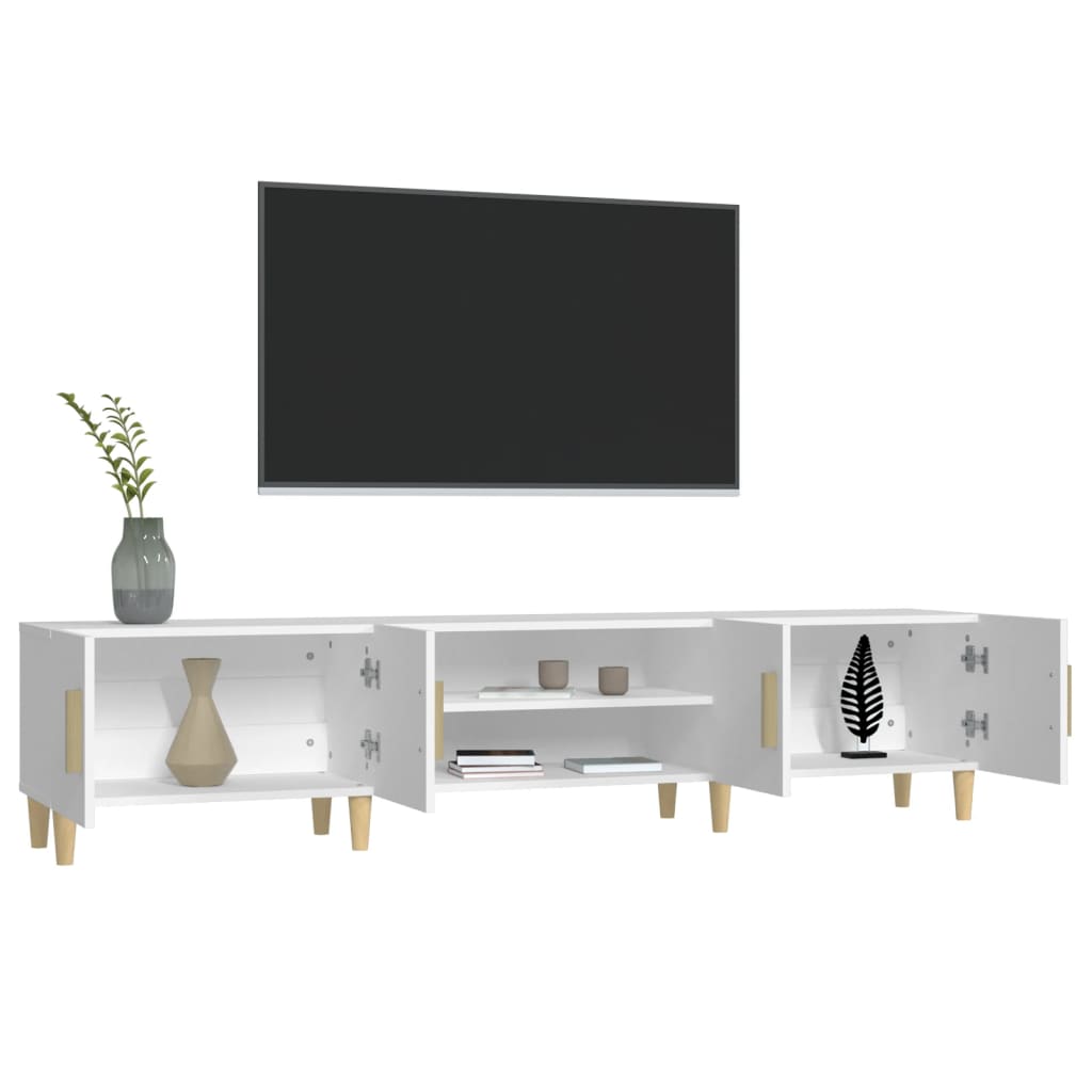 vidaXL TV Cabinet White 180x31.5x40 cm Engineered Wood