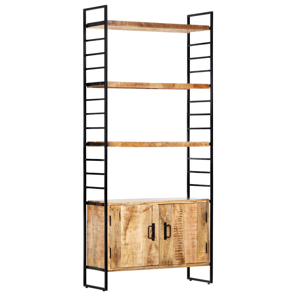 vidaXL 4-Tier Bookcase 80x30x180 cm Rough Mango Wood