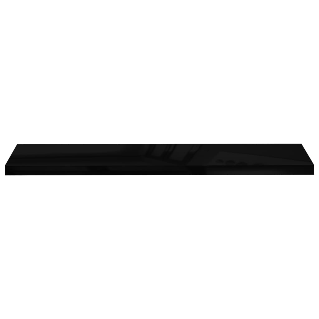 vidaXL Floating Wall Shelf High Gloss Black 120x23.5x3.8 cm MDF