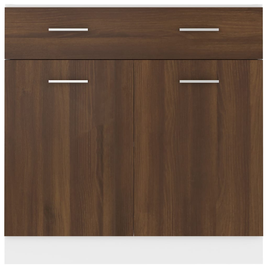 vidaXL Drawer Bottom Cabinet Brown Oak 80x46x81.5 cm Engineered Wood