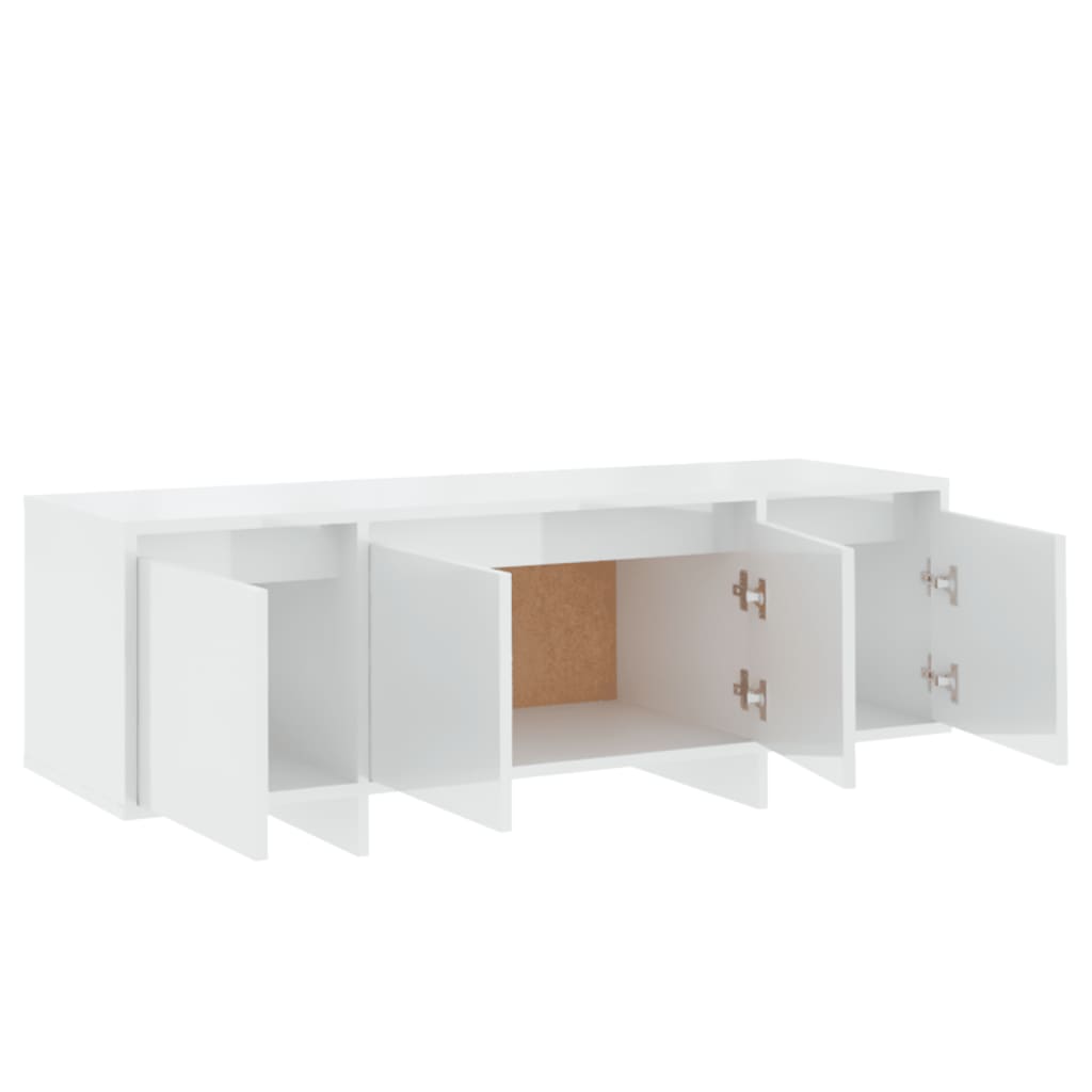 vidaXL TV Cabinet High Gloss White 120x30x40.5 cm Engineered Wood