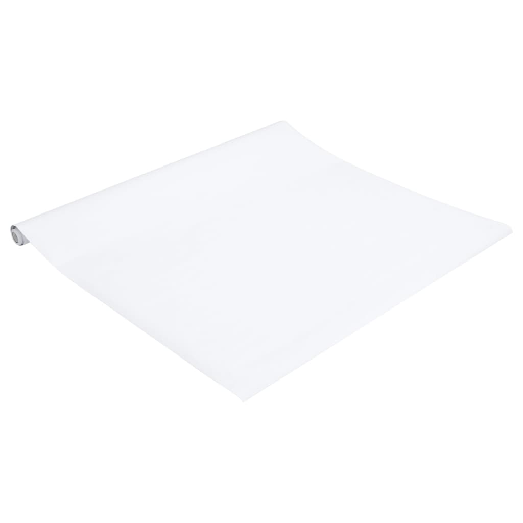 vidaXL Furniture Sticker Self-Adhesive Matte White 90x500 cm PVC
