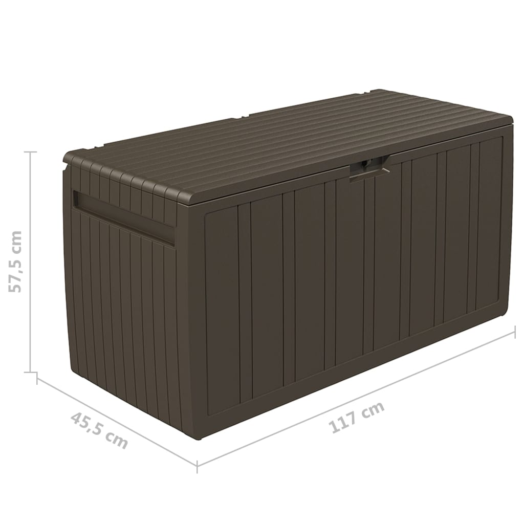 vidaXL Cushion Box Brown 117x45.5x57.5 cm 270 L