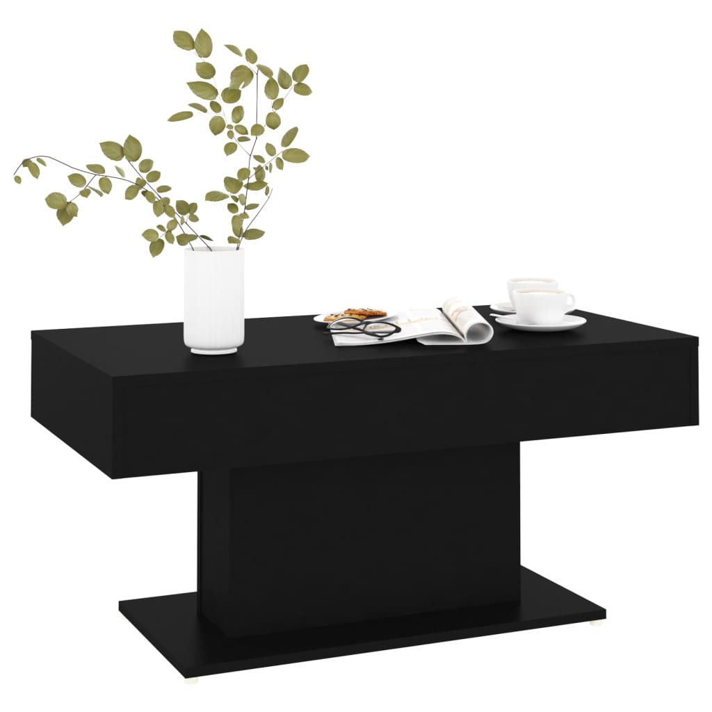 vidaXL Coffee Table Black 96x50x45 cm Engineered Wood