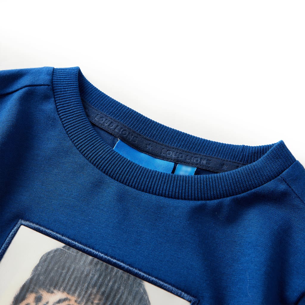 Kids' T-shirt with Long Sleeves Dark Blue 140