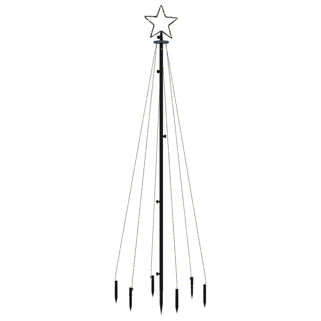 vidaXL Christmas Tree with Spike Warm White 108 LEDs 180 cm