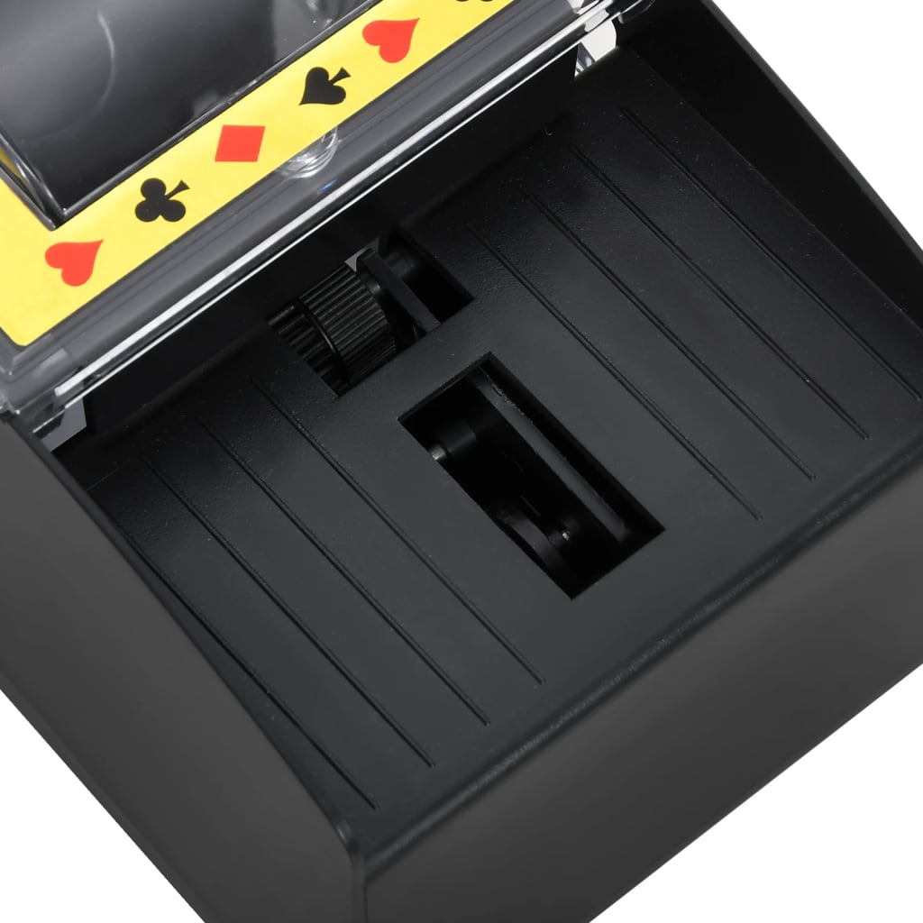 vidaXL Automatic Card Shuffler Black 2 Decks