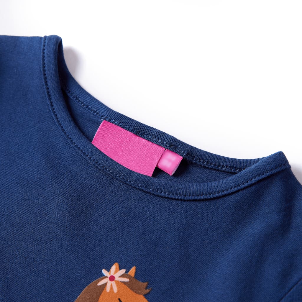 Kids' T-shirt with Long Sleeves Navy Blue 92