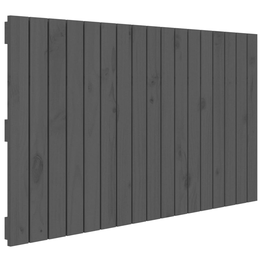 vidaXL Wall Headboard Grey 108x3x60 cm Solid Wood Pine