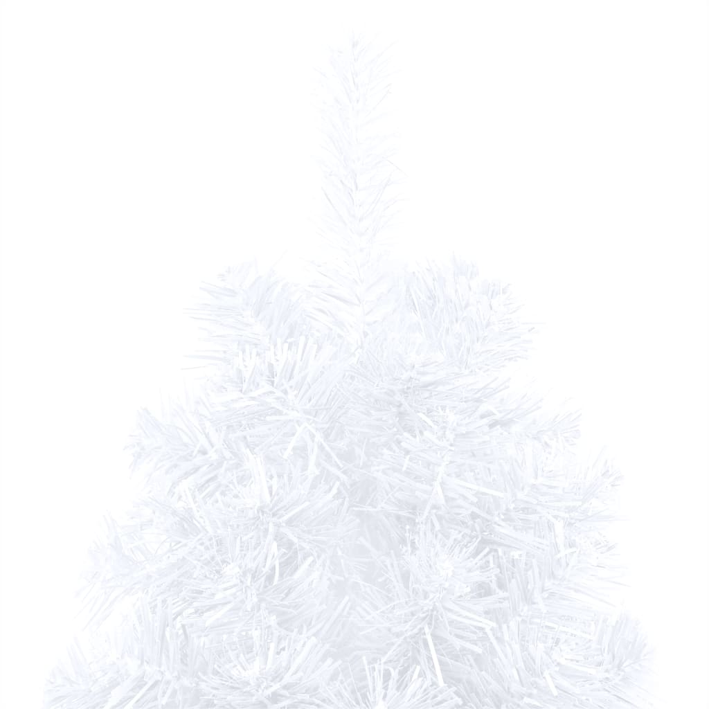 vidaXL Artificial Half Pre-lit Christmas Tree with Ball Set White 150 cm