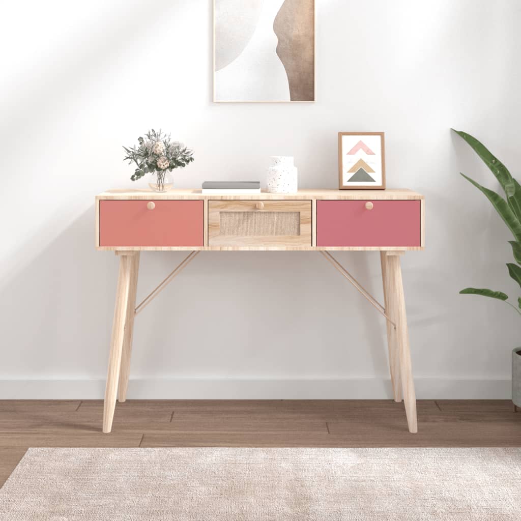 vidaXL Console Table with Drawers 105x30x75 cm Engineered Wood