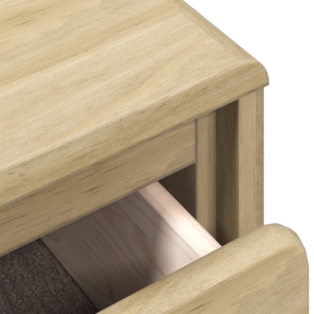 vidaXL Drawer Cabinet SAUDA Oak 76.5x39x91 cm Solid Wood Pine