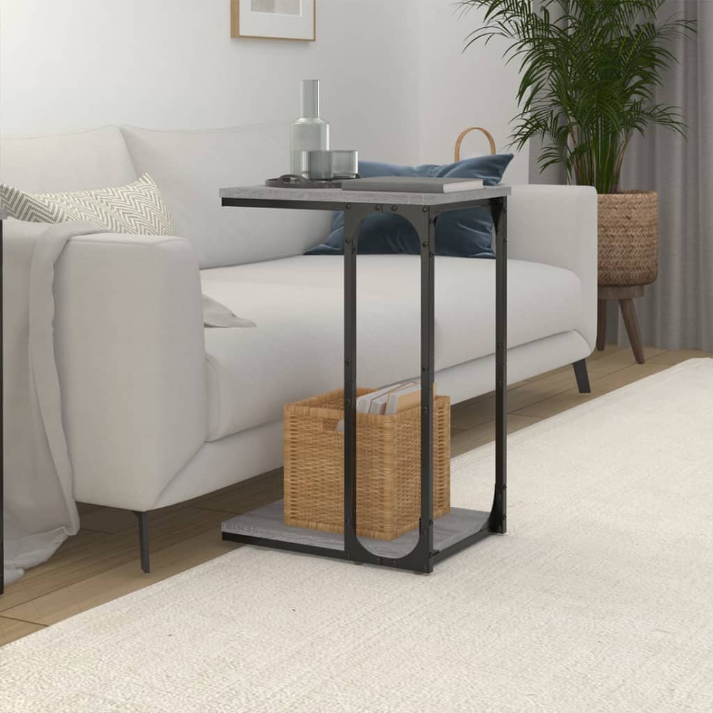 vidaXL Side Table Grey Sonoma 40x30x60 cm Engineered Wood