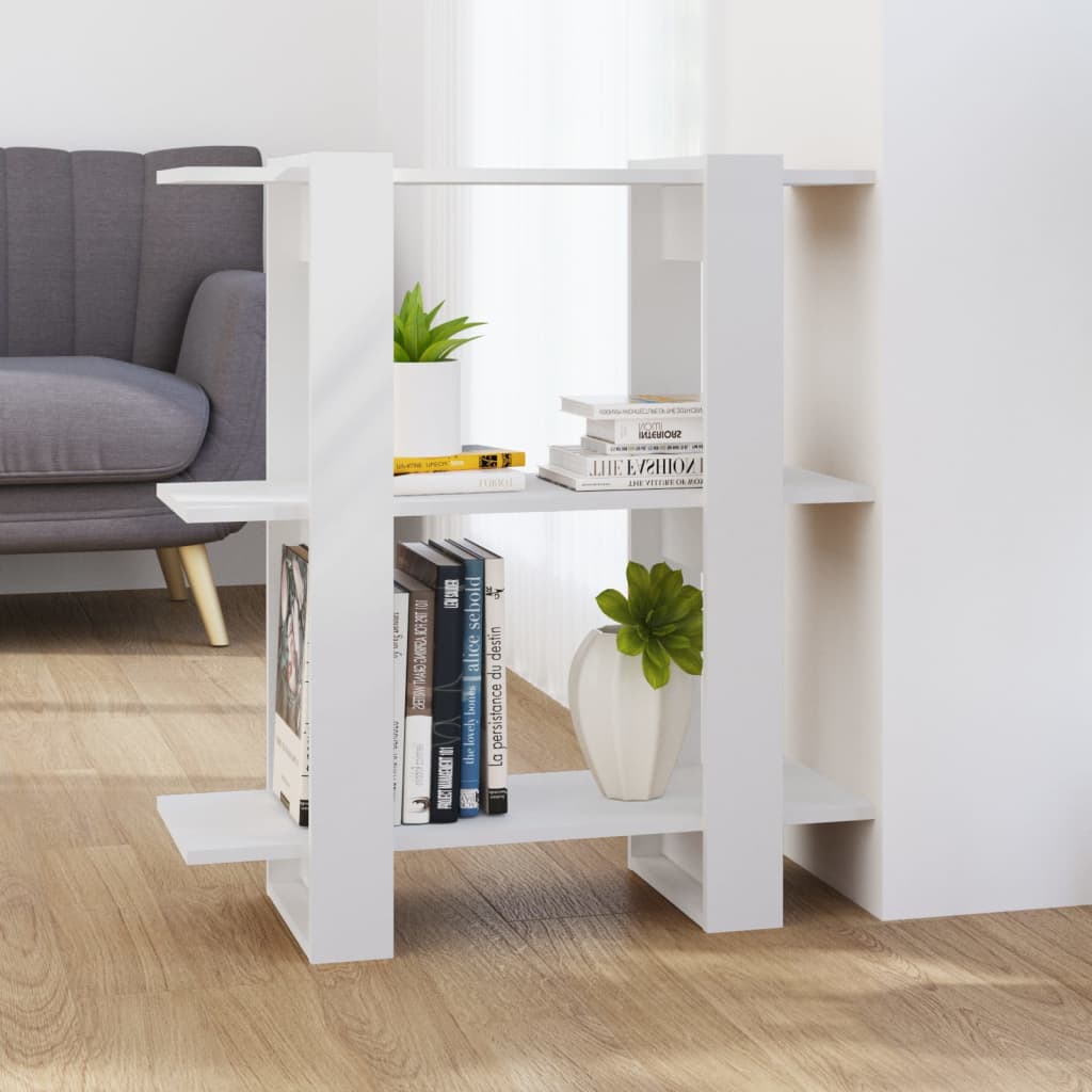 vidaXL Book Cabinet/Room Divider White 80x30x87 cm