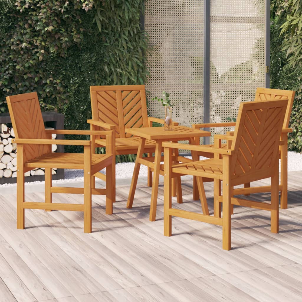 vidaXL Garden Dining Chairs 4 pcs Solid Wood Acacia