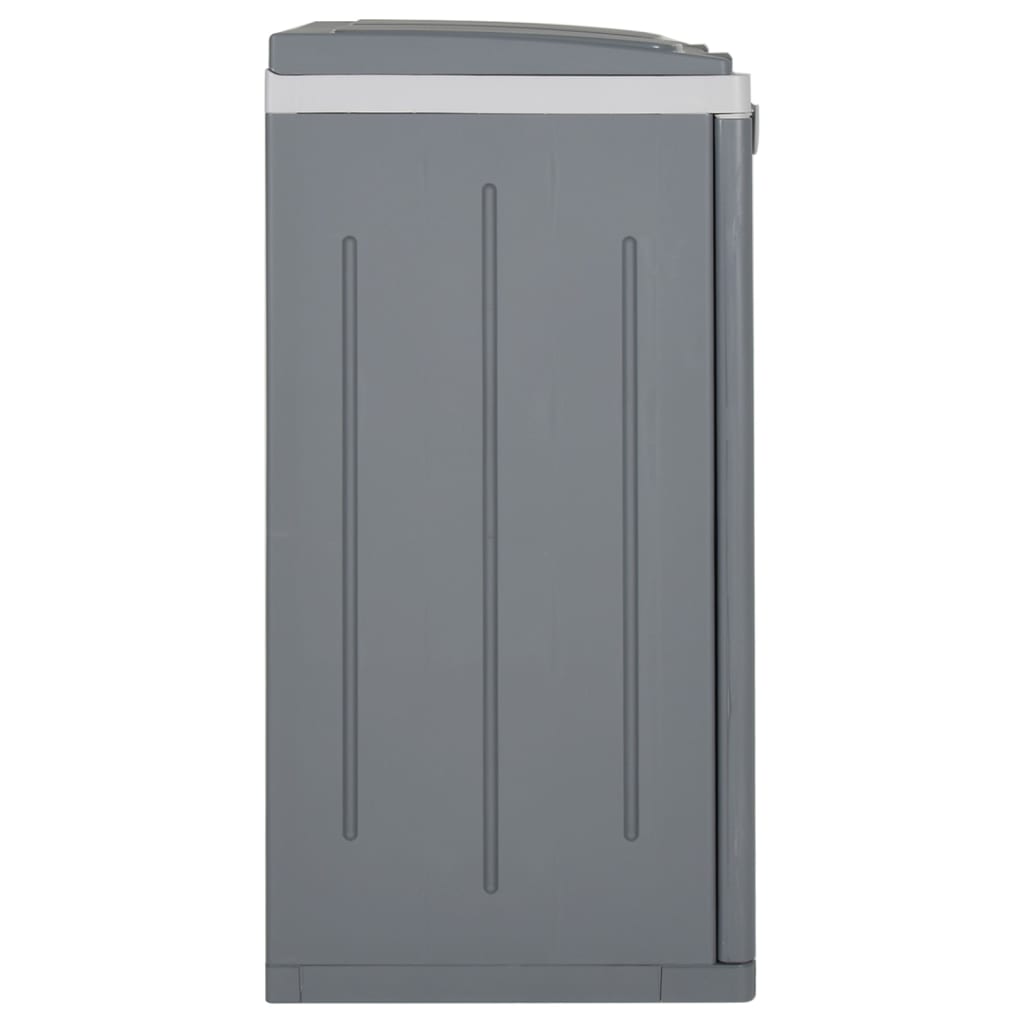vidaXL Trash Bin with 2 Doors Grey 65x45x88 cm PP