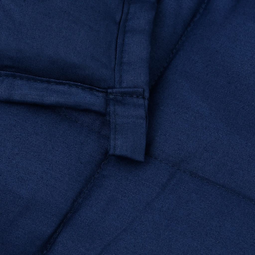 vidaXL Weighted Blanket Blue 220x235 cm King 15 kg Fabric