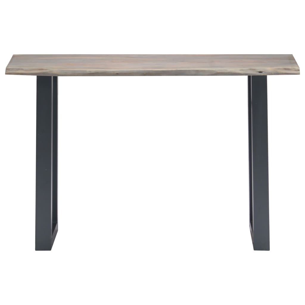 vidaXL Console Table Grey 115x35x76 cm Solid Aacia Wood and Iron