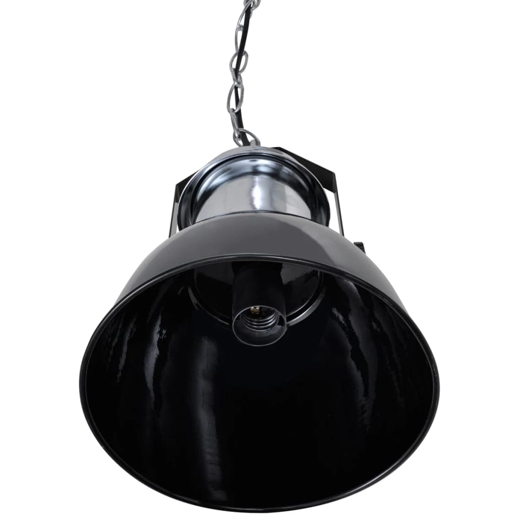 vidaXL Ceiling Lamp 2 pcs Height-adjustable Modern Black Metal