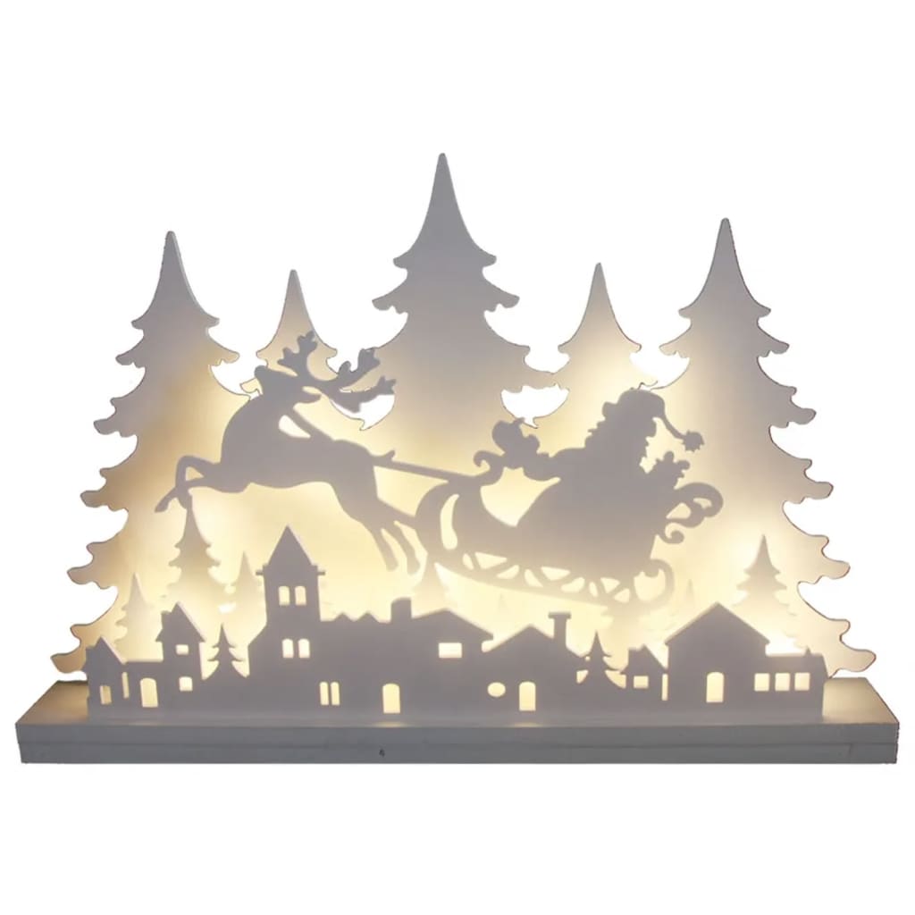 HI LED Wooden Silhouette with Single Reindeer