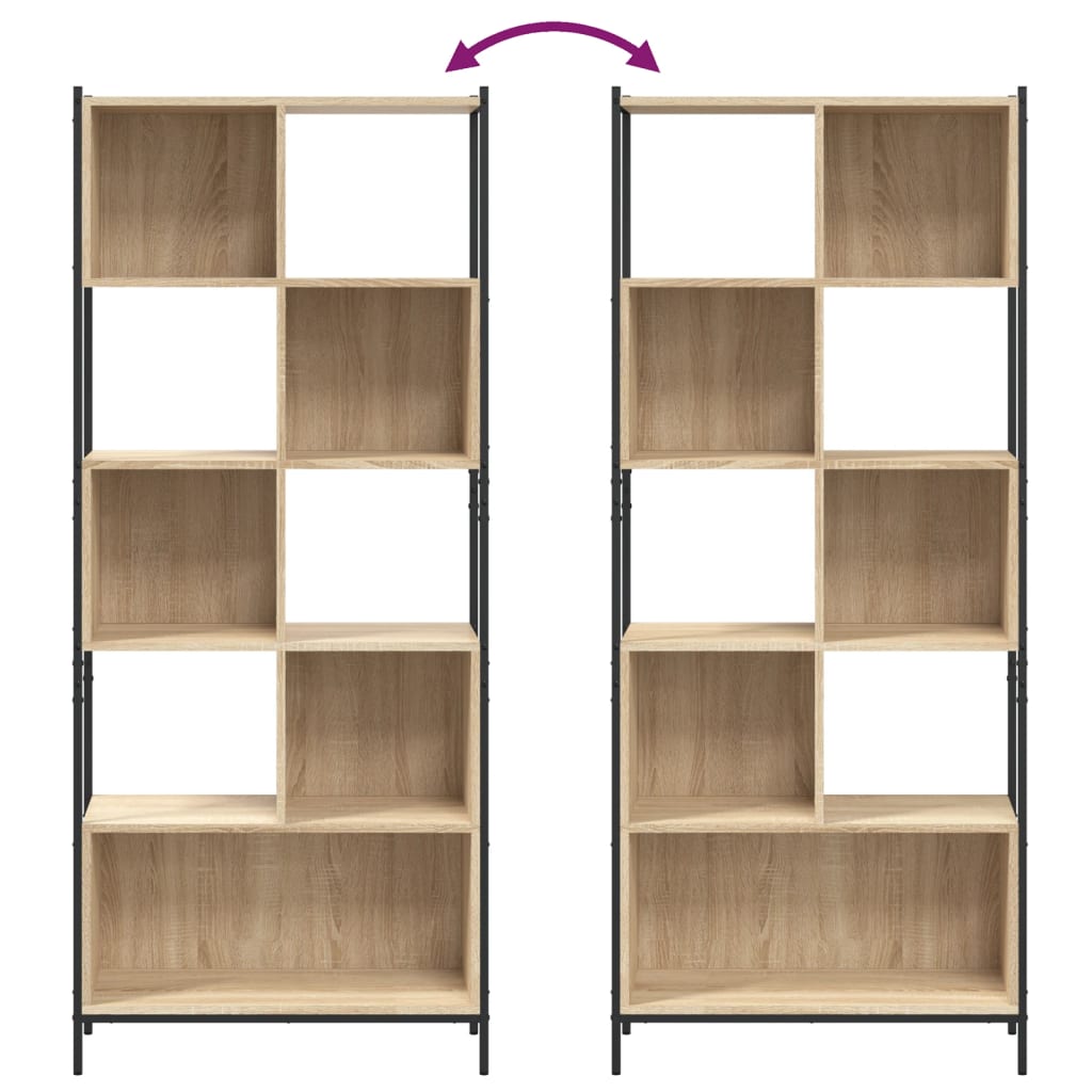 vidaXL Bookcase Sonoma Oak 72x28x172 cm Engineered Wood