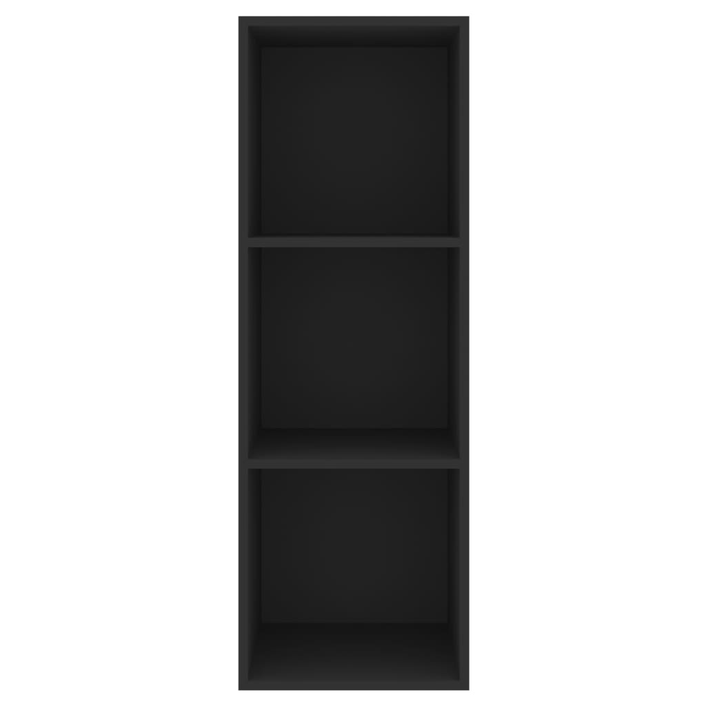 vidaXL Wall-mounted TV Cabinet Black 37x37x107 cm Engineered Wood