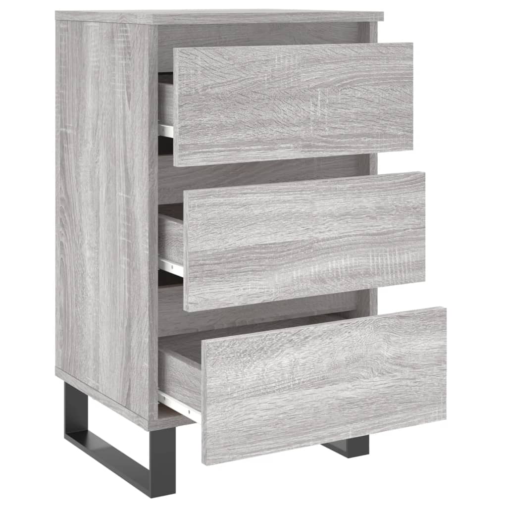 vidaXL Bedside Cabinet Grey Sonoma 40x35x69 cm Engineered Wood
