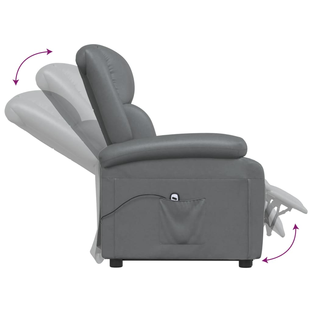 vidaXL Stand up Chair Grey Faux Leather