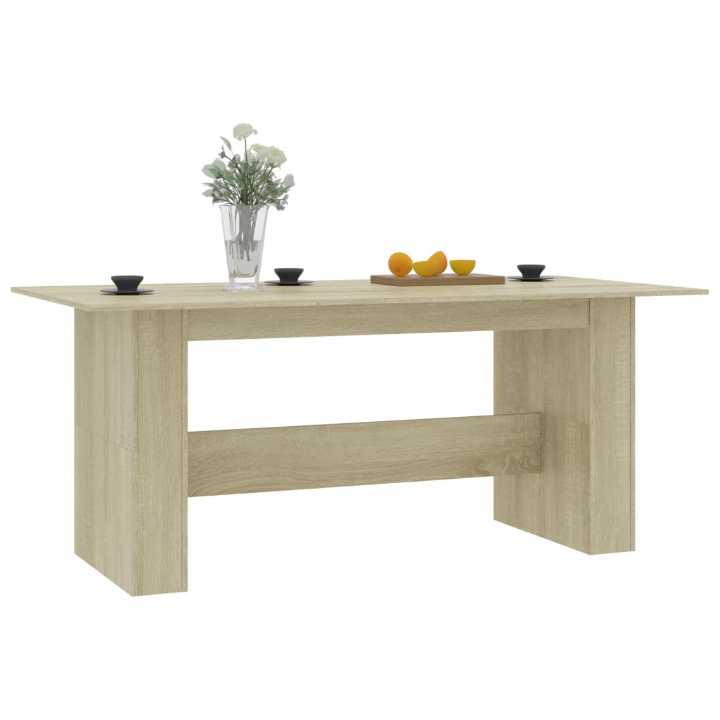 vidaXL Dining Table Sonoma Oak 180x90x76 cm Engineered Wood