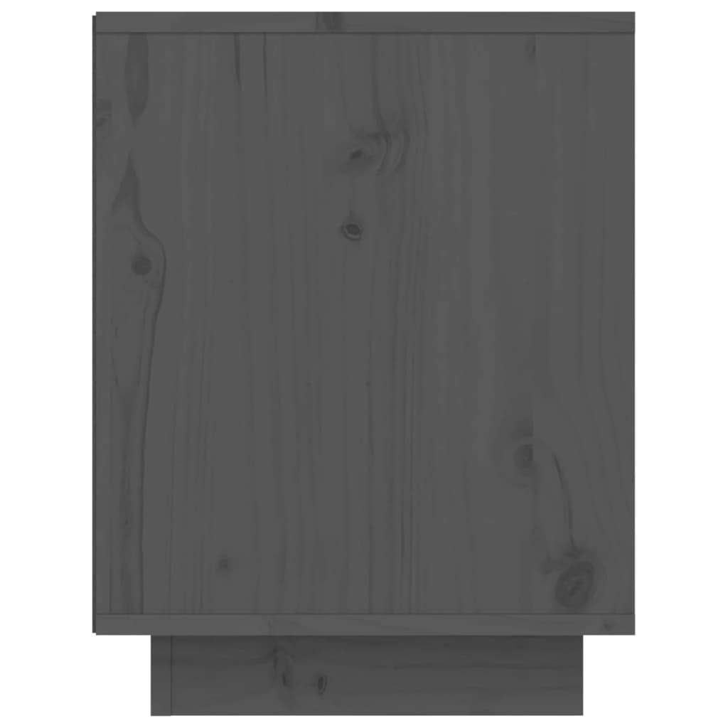 vidaXL Shoe Cabinet Grey 60x34x45 cm Solid Wood Pine