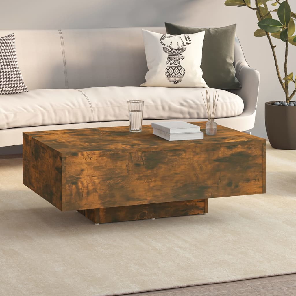 vidaXL Coffee Table Smoked Oak 85x55x31 cm Engineered Wood