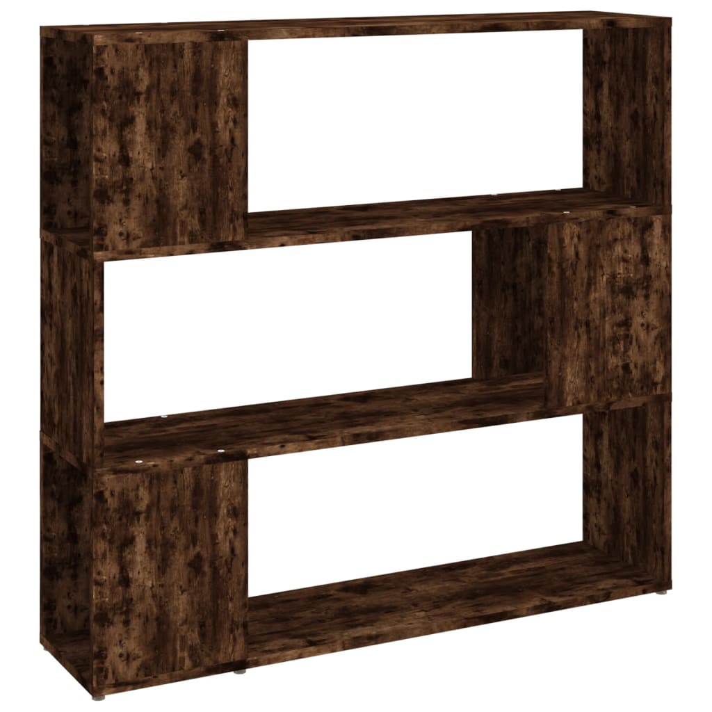 vidaXL Book Cabinet/Room Divider Smoked Oak 100x24x94 cm