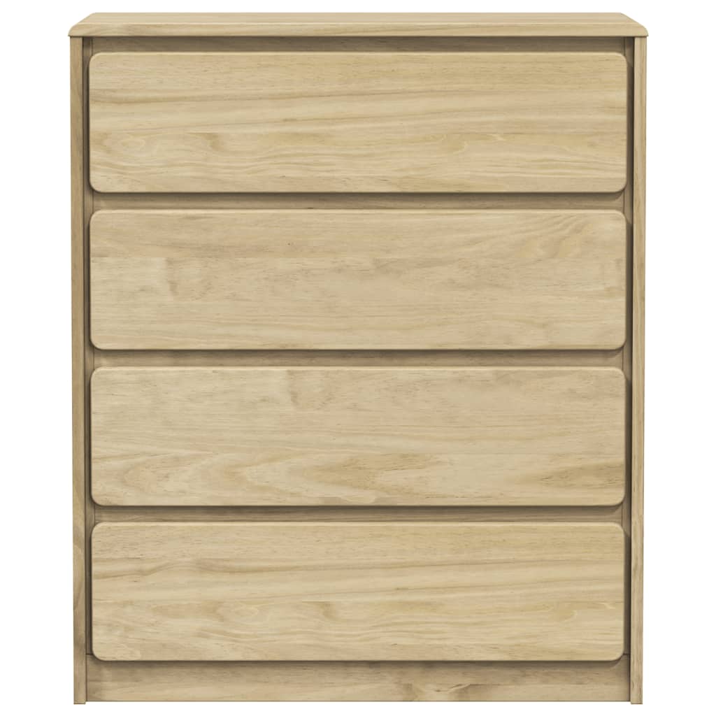 vidaXL Drawer Cabinet SAUDA Oak 76.5x39x91 cm Solid Wood Pine