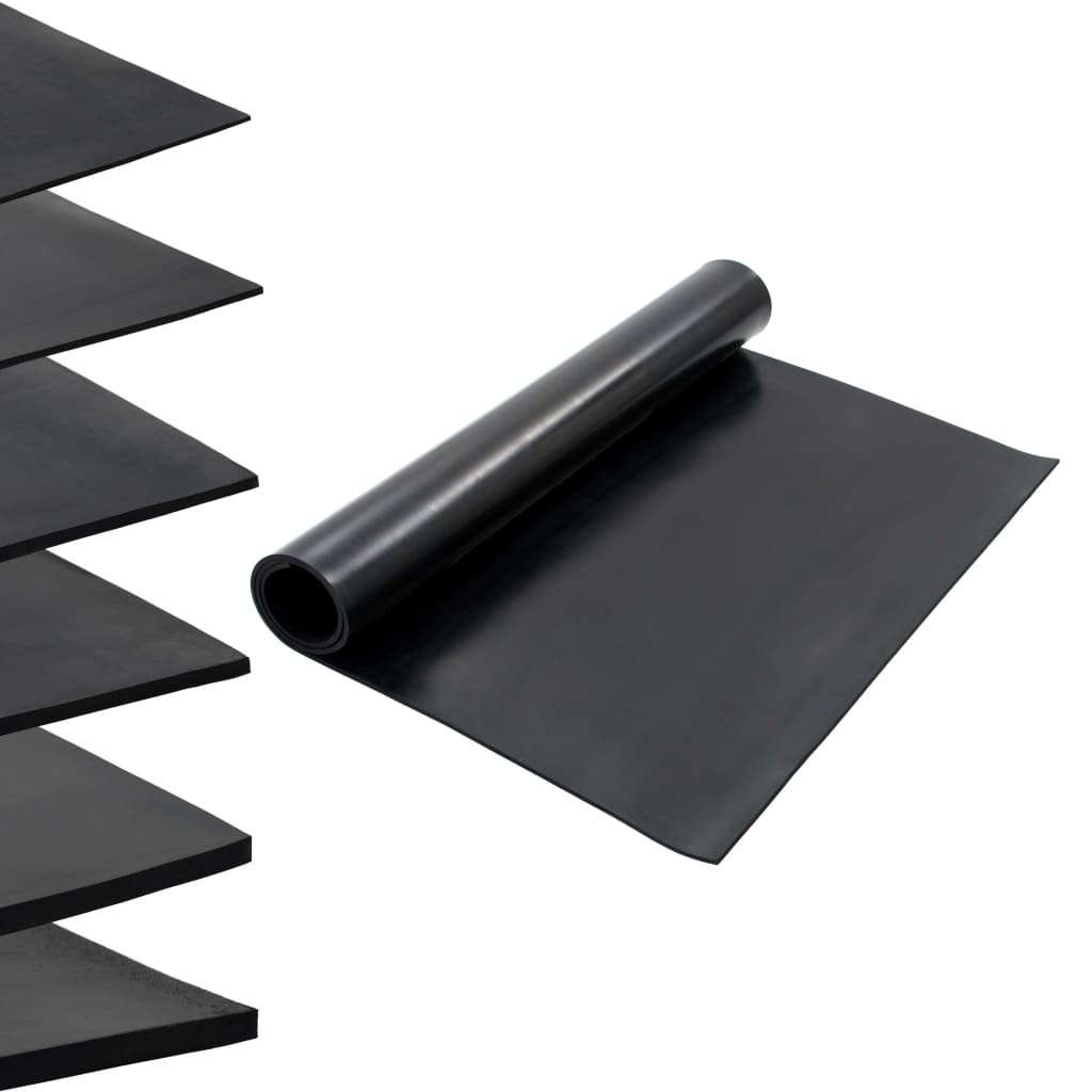 vidaXL Floor Mat Anti-Slip Rubber 1.2x2 m 8 mm Smooth