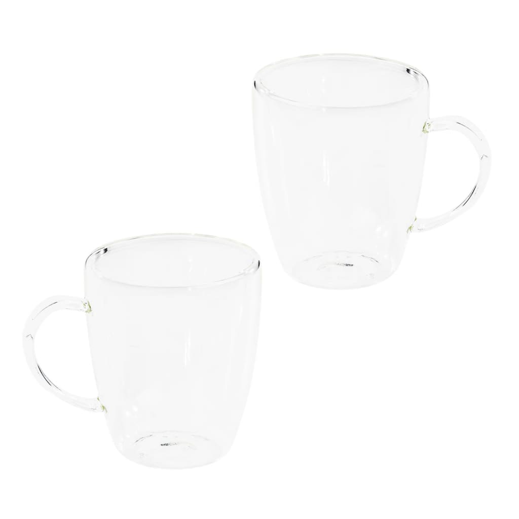 HI Cappuccino Glass Set 2 pcs 270 ml Transparent vidaXL.ie